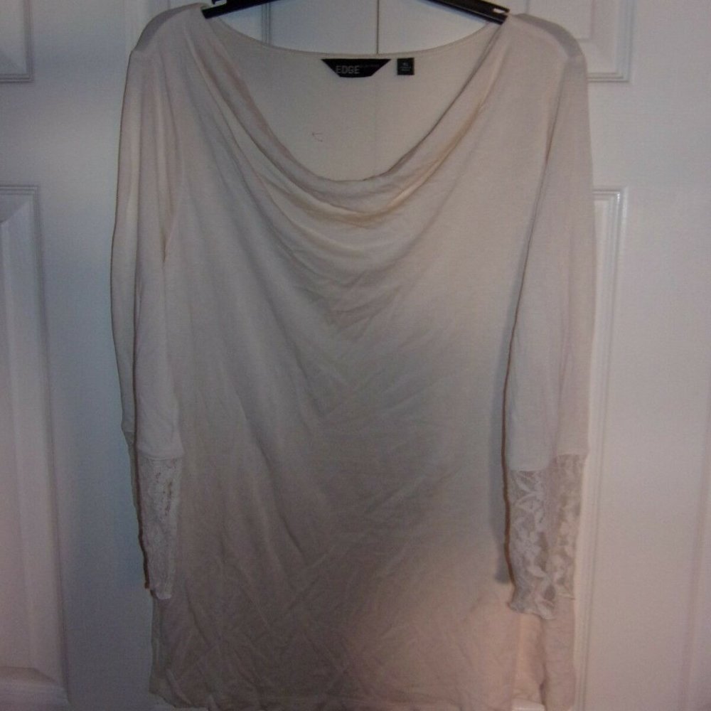 LADIES XL LONG Sleeve Casual LACE BLOUSE NWT